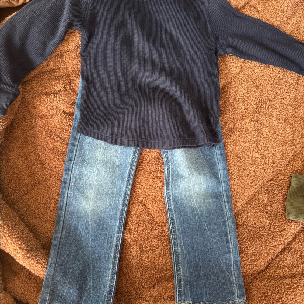 Cat & Jack Gray Hoodie and Blue Jeans Set